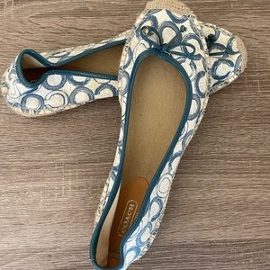 COACH Dorris Printed Canvas Espadrille Flats!